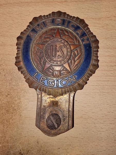 Plaque de voiture américaine vintage de la Légion américaine, Enlèvement ou Envoi, Armée de terre, Autres types