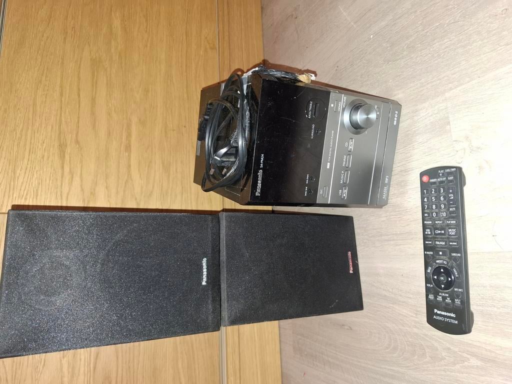 Panasonic stereo-installatie met speakers + afstandsbedienin, Ophalen, Zo goed als nieuw, Panasonic
