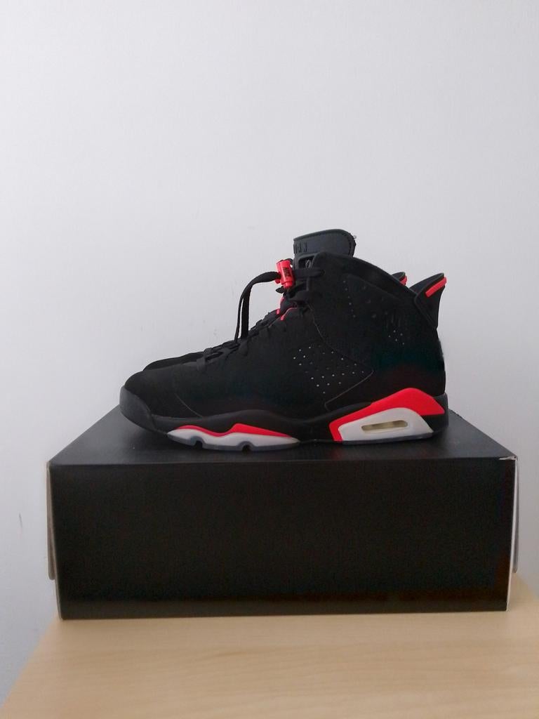 Jordan 6 Retro Black Infrared (2019) EU 45/US 11, Kleding | Heren, Zwart, Ophalen of Verzenden, Zo goed als nieuw, Sneakers