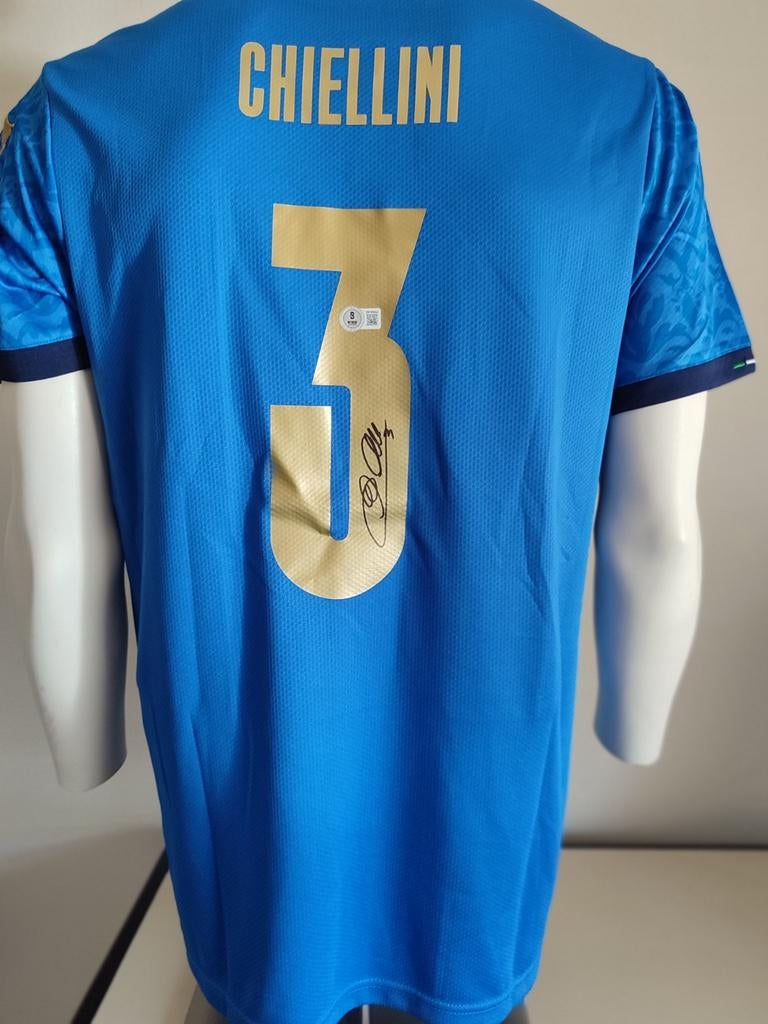 Gesigneerd Italië shirt door Chiellini met Beckett COA, Ophalen of Verzenden, Shirt