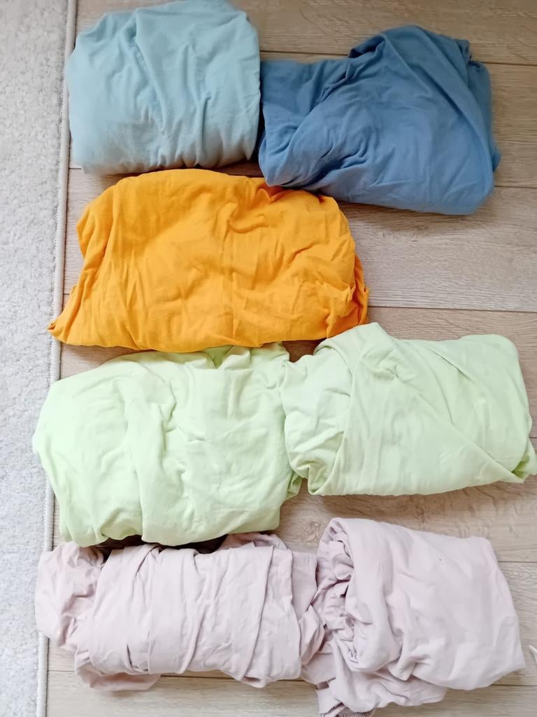 Hoeslakens 60 x 120, Kinderen en Baby's, Ophalen, Zo goed als nieuw, Jongetje of Meisje, Hoeslaken of Sloop