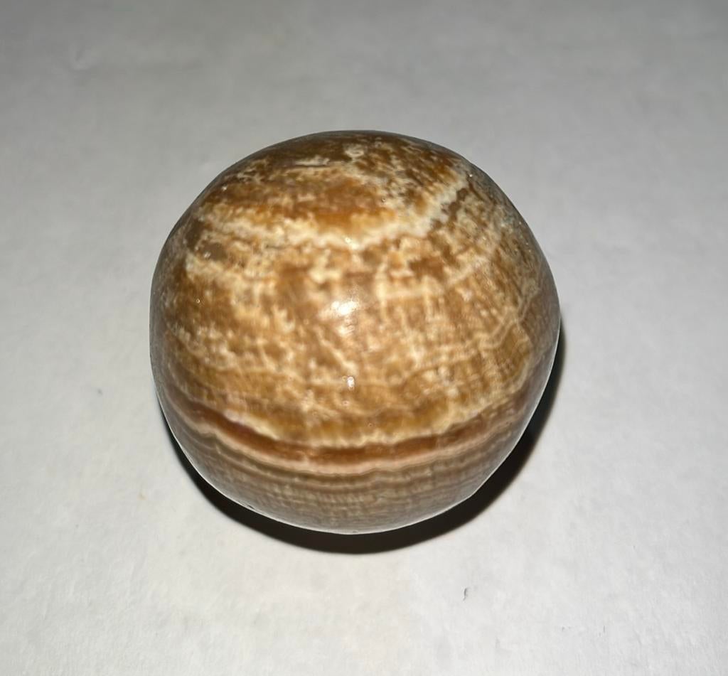 Onyx marmer bol - met voetje - 118gram - diameter 45mm, Ophalen of Verzenden, Nieuw