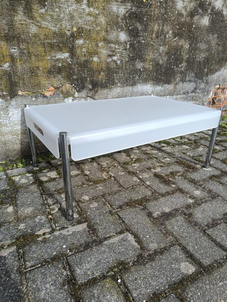 Bijzettafel / salontafel met dienblad, Ophalen of Verzenden, Gebruikt