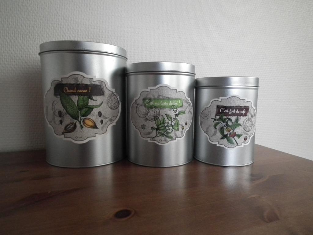 Set de 3 boîtes gigognes jeu de mots (Métal gris argenté), Collections, Envoi, Utilisé, Autre, Autres marques