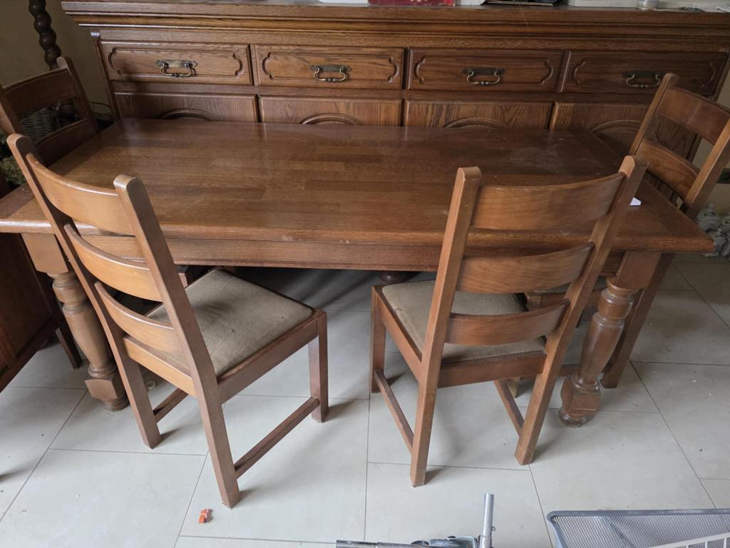 Salle a manger parfait état complet en chene, Enlèvement, Comme neuf
