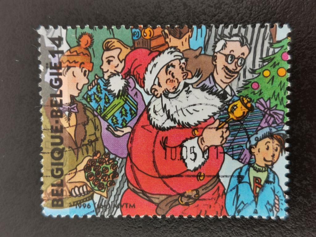 Belgie 1996 - Kerstmis - Kerstmarkt - Kerstman, Ophalen of Verzenden, Gestempeld, Kerst