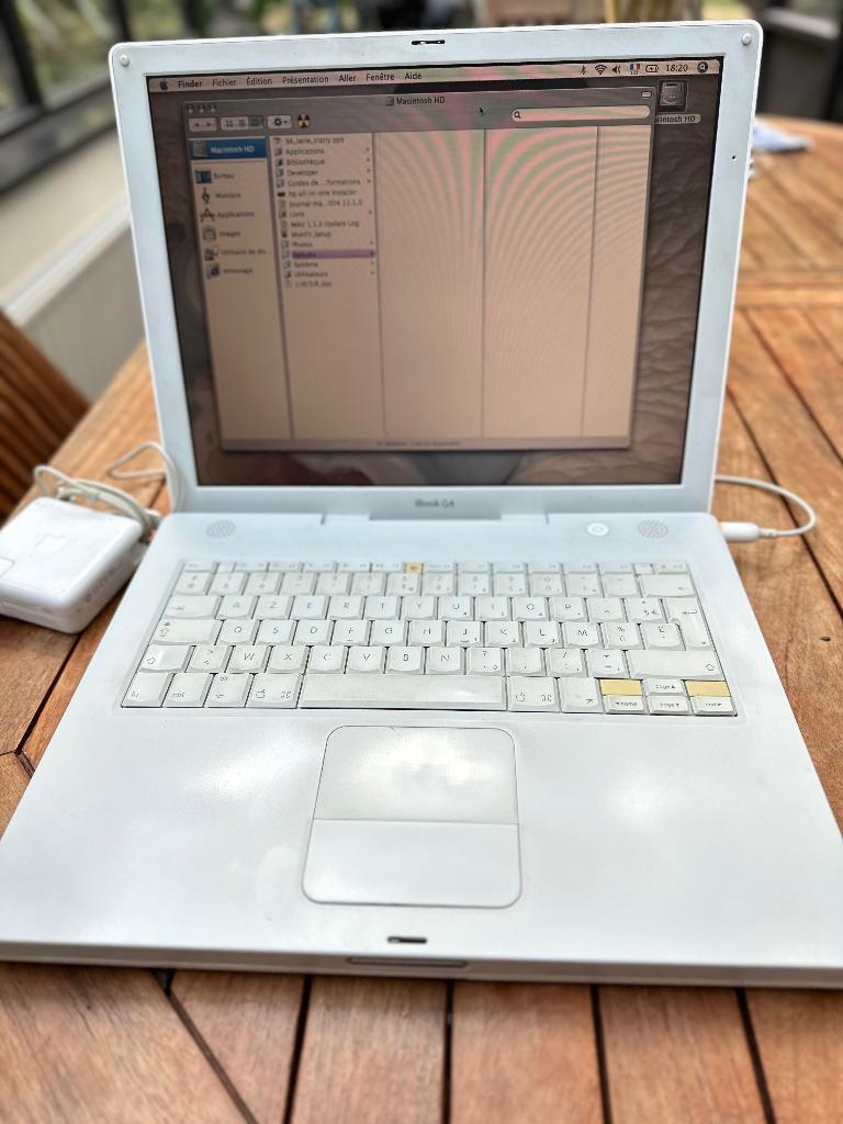 Apple iBook G4 500 Mhz, Informatique & Logiciels, Apple Desktops, Autres modèles, HDD, Enlèvement, Utilisé