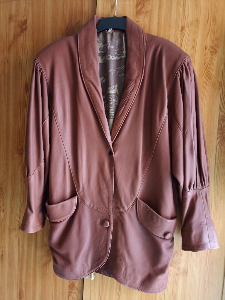 veste en cuir dame, Enlèvement ou Envoi, Porté, Taille 38/40 (M), Brun