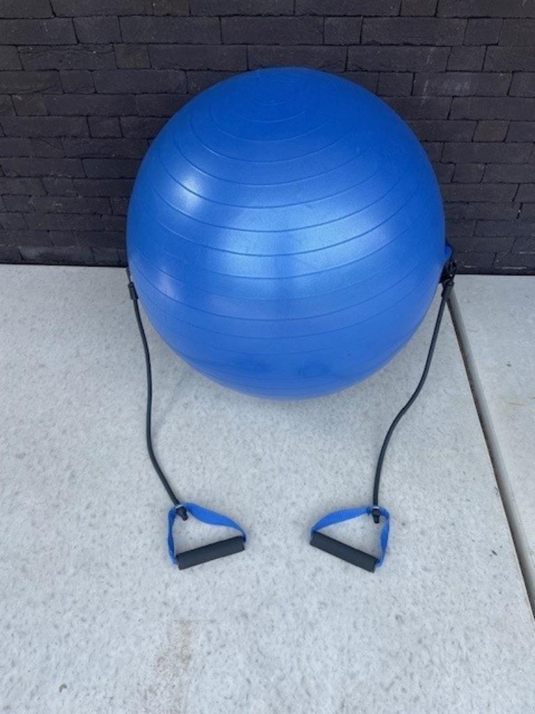 Ballon de gymnastique avec extenseurs, Enlèvement, Comme neuf, Autre
