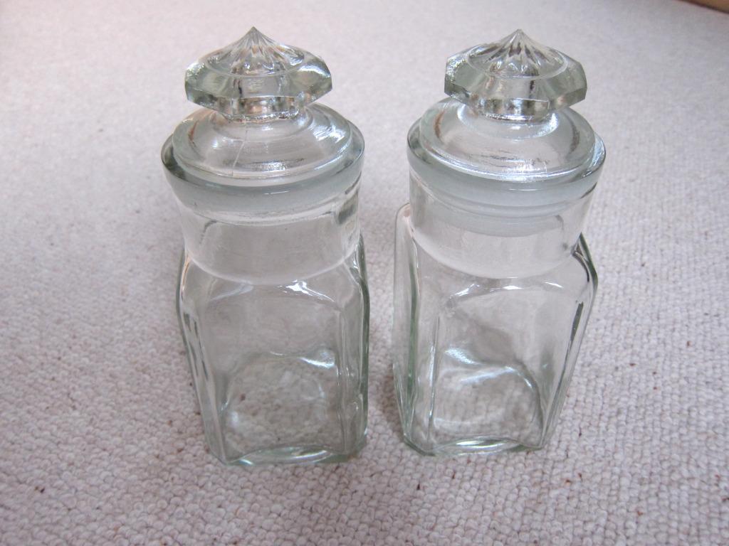 Anciens/antiques bocaux bonbon en verre / bonbonnières, Antiquités & Art, Enlèvement ou Envoi