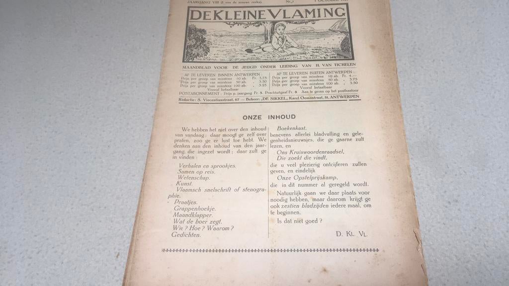 De kleine Vlaming, Boeken, Tijdschriften en Kranten, Ophalen