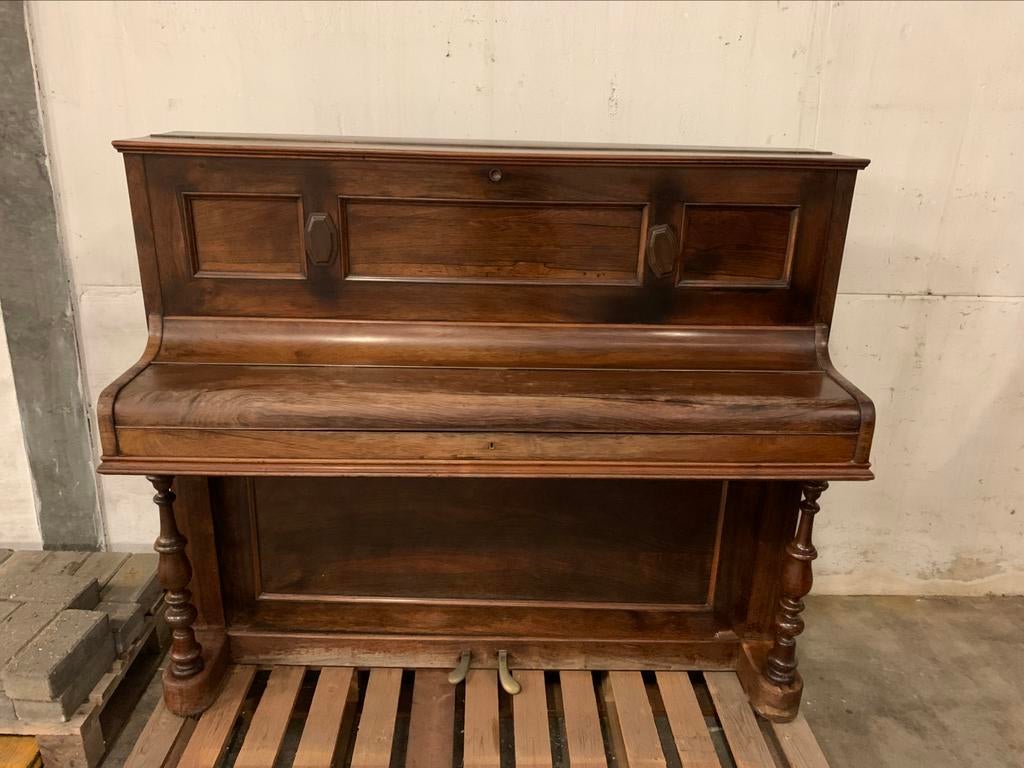 Piano H. Vogelsangs Bruxelles - Buffetpiano, Muziek en Instrumenten, Piano's, Ophalen, Gebruikt, Bruin, Piano