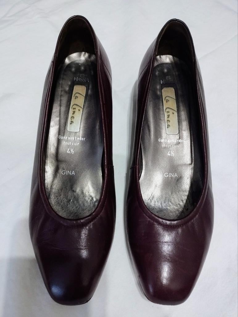 Escarpins HASSIA tout cuir ton bordeaux taille 37.5, Ophalen, Zo goed als nieuw, Pumps