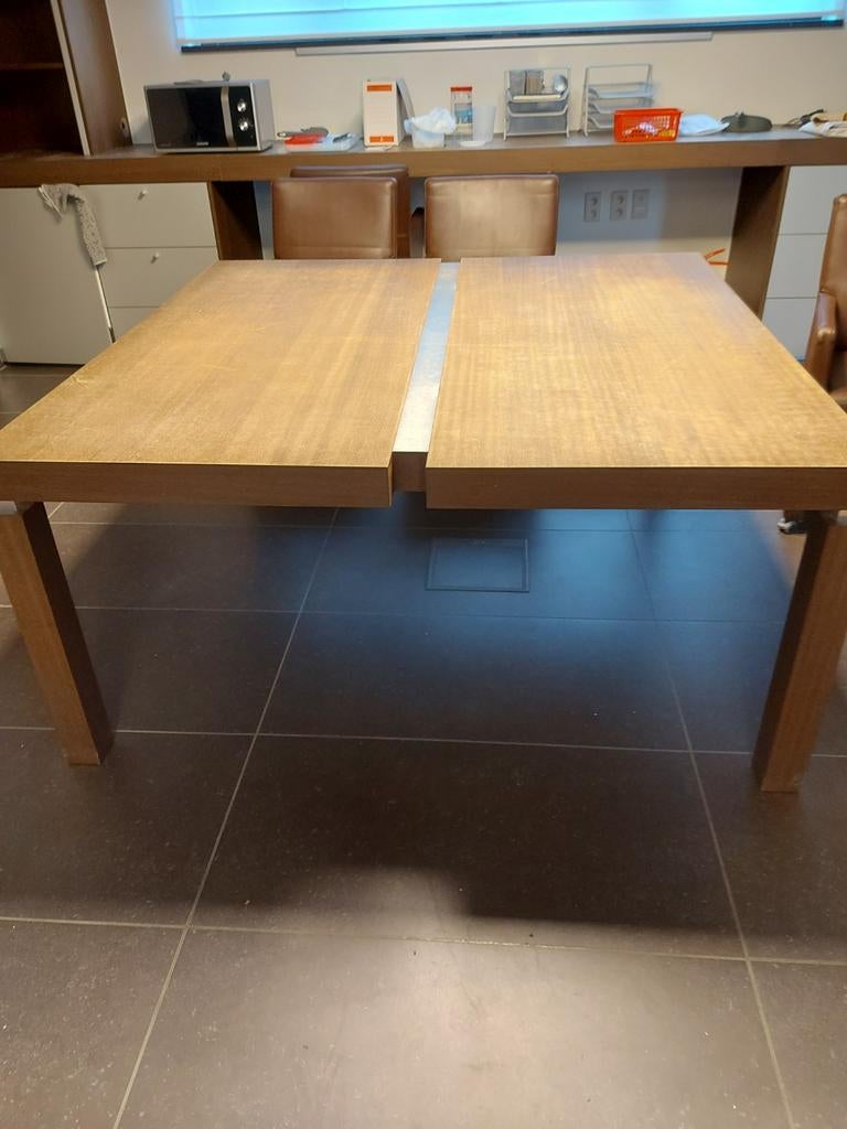 Vergader tafelmet6 stoelen  leder, Ophalen