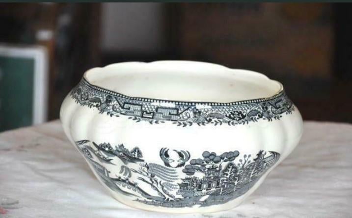 saladier en faience de nimy decor willow, Antiek en Kunst, Antiek | Keramiek en Aardewerk, Ophalen of Verzenden