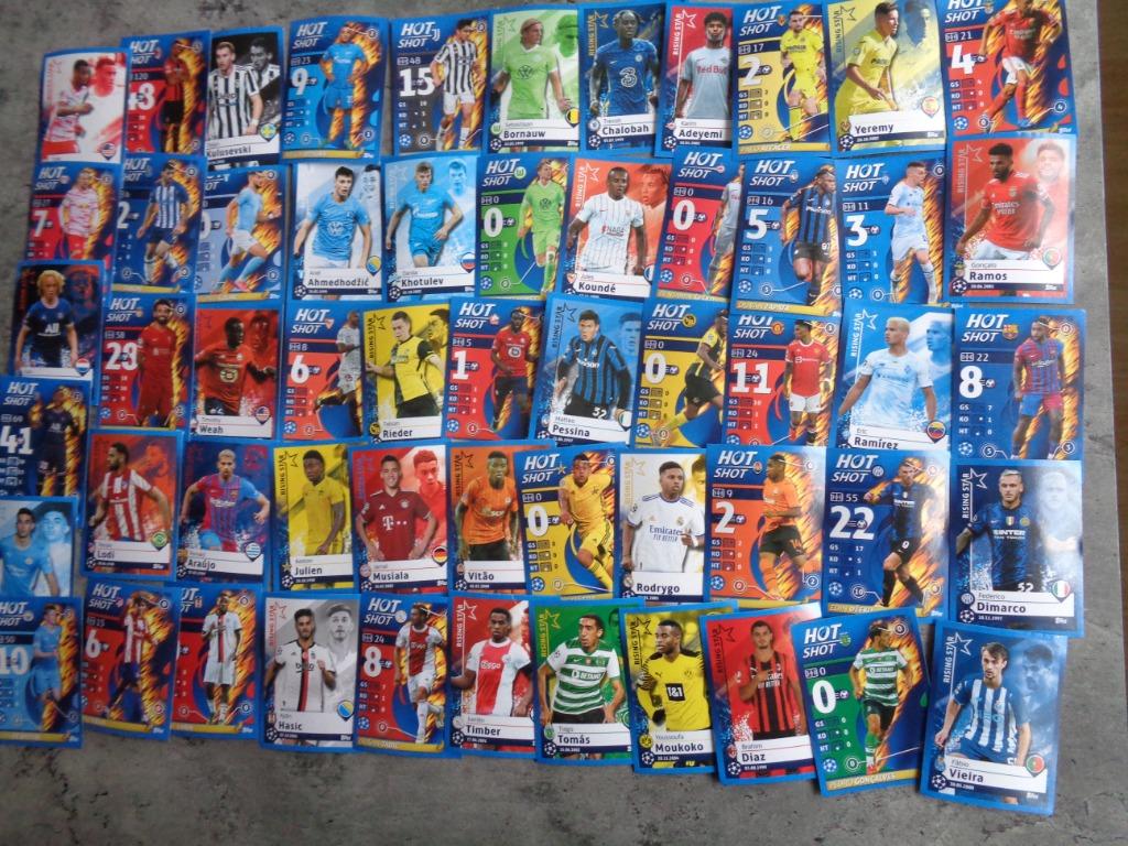 TOPPS  CHAMPIONS LEAGUE 2021/22    56X autocollants de footb, Envoi