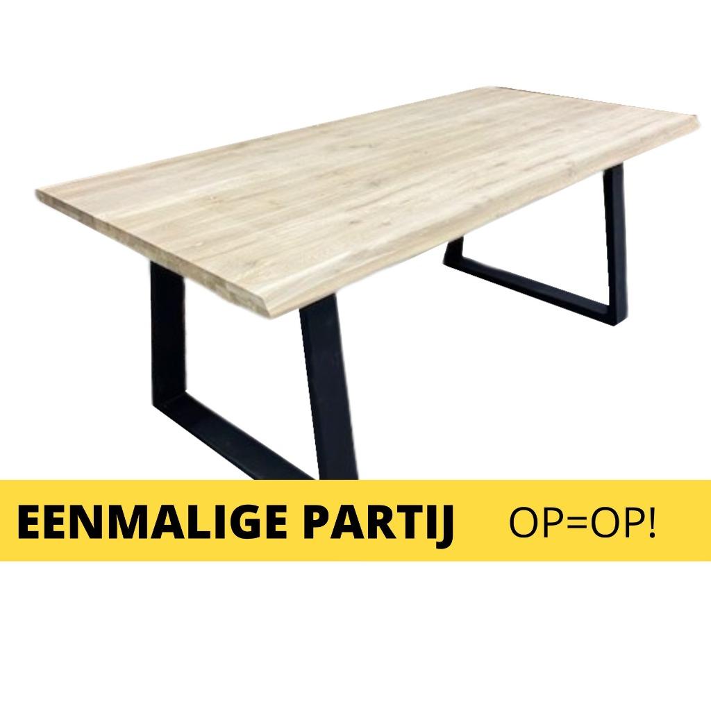 Eiken eettafel 200x100 cm | Massief eiken | eettafel | ACTIE, Neuf, 150 à 200 cm, Enlèvement, 50 à 100 cm