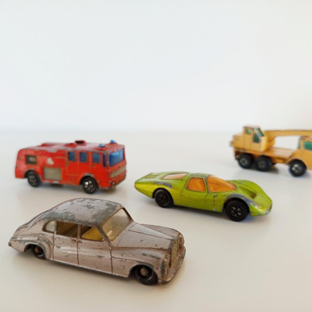 Lesney Matchbox - Made in England - 1960's models quartet, Hobby en Vrije tijd, Modelauto's | Overige schalen, Gebruikt, Auto