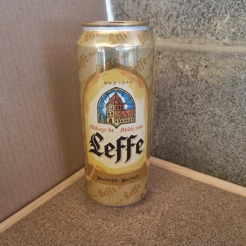 Canette de bière Leffe blonde - blond, Enlèvement ou Envoi, Utilisé, Bouteille(s), Leffe