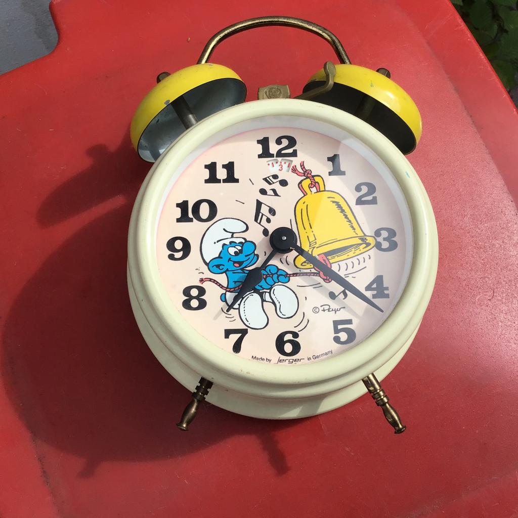 Réveil Schtroumpfs par Peyo - mécanique, Enlèvement ou Envoi, Comme neuf