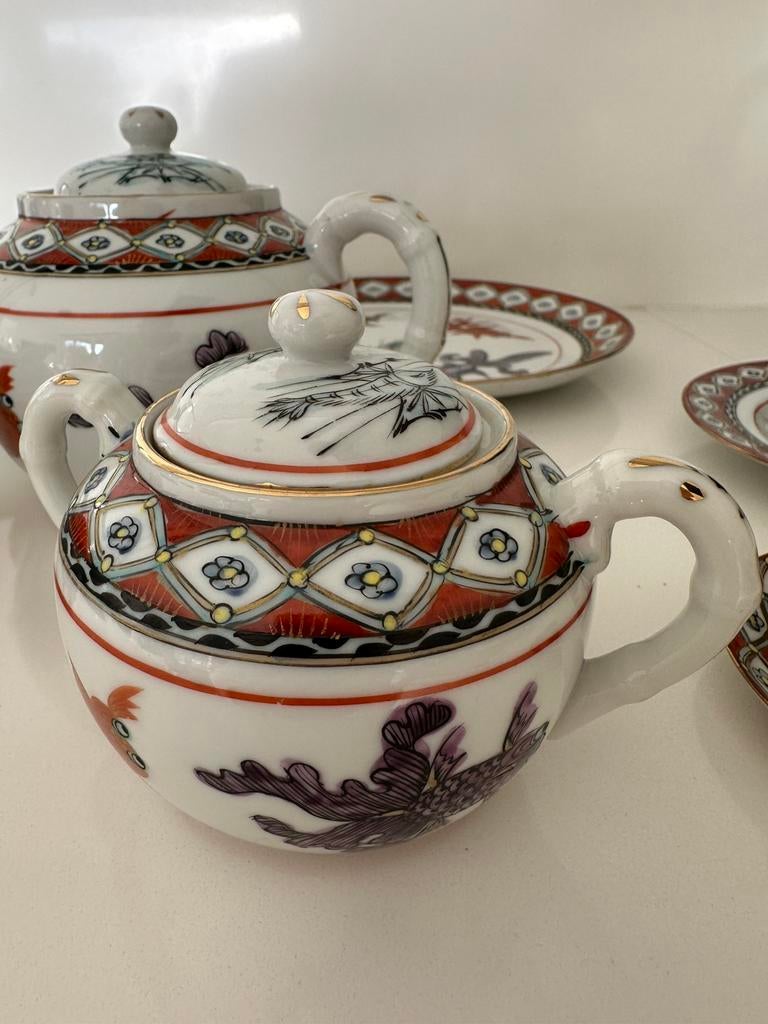 Chinees porseleinen servies met vissen “Early Republic” 1917, Antiek en Kunst, Ophalen of Verzenden