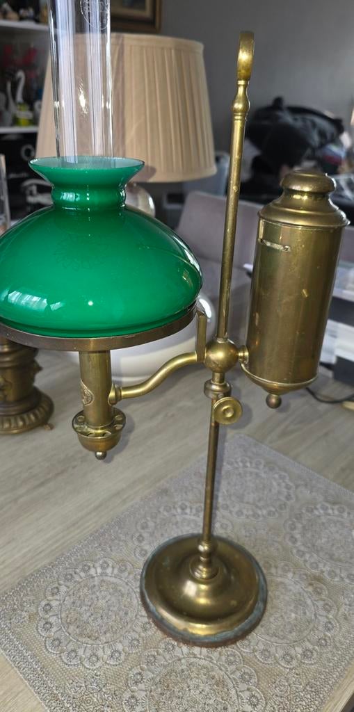 Lampe à pétrole ancienne étudiant antique rare, Antiquités & Art, Enlèvement