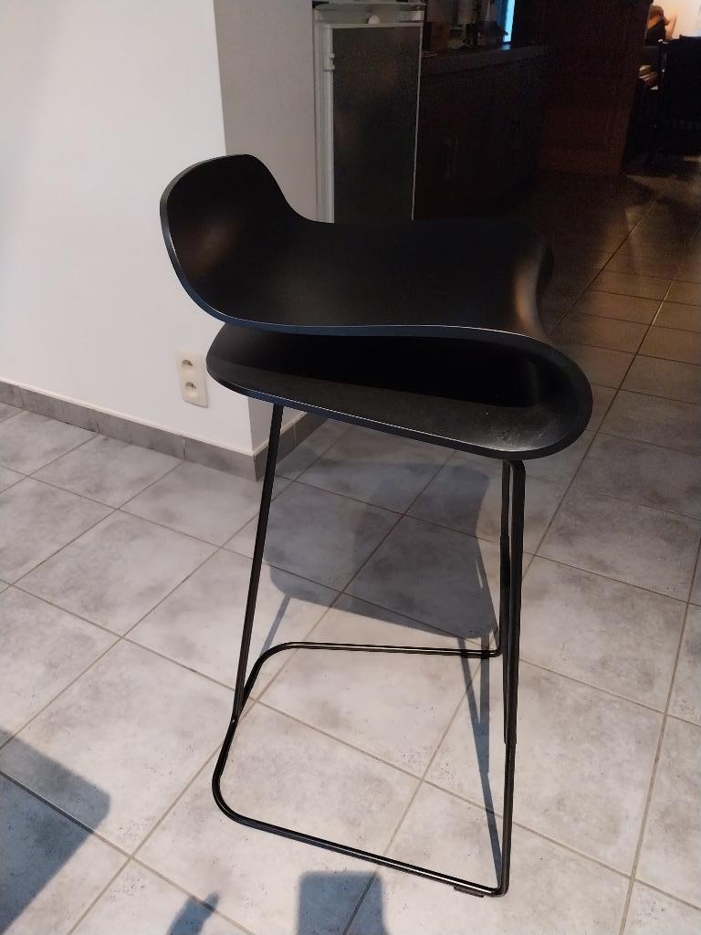 6 stuks BCN Kristalia kruk met schuifvoet, Huis en Inrichting, Ophalen, Kunststof, Met voetsteun, 60 tot 90 cm