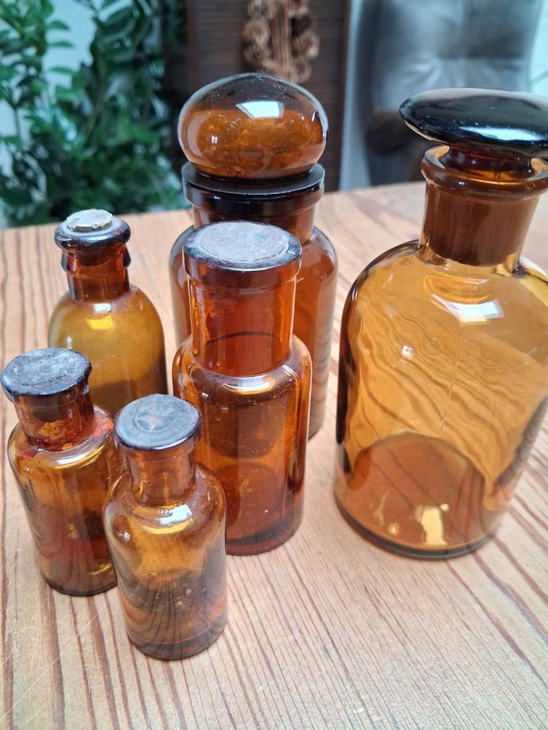 Medicijn flesjes glas, Ophalen of Verzenden
