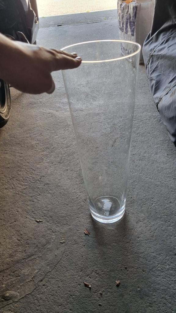 Grand vase en verre "Jimmy" – 50 cm, Enlèvement, Comme neuf, Autres couleurs, Verre