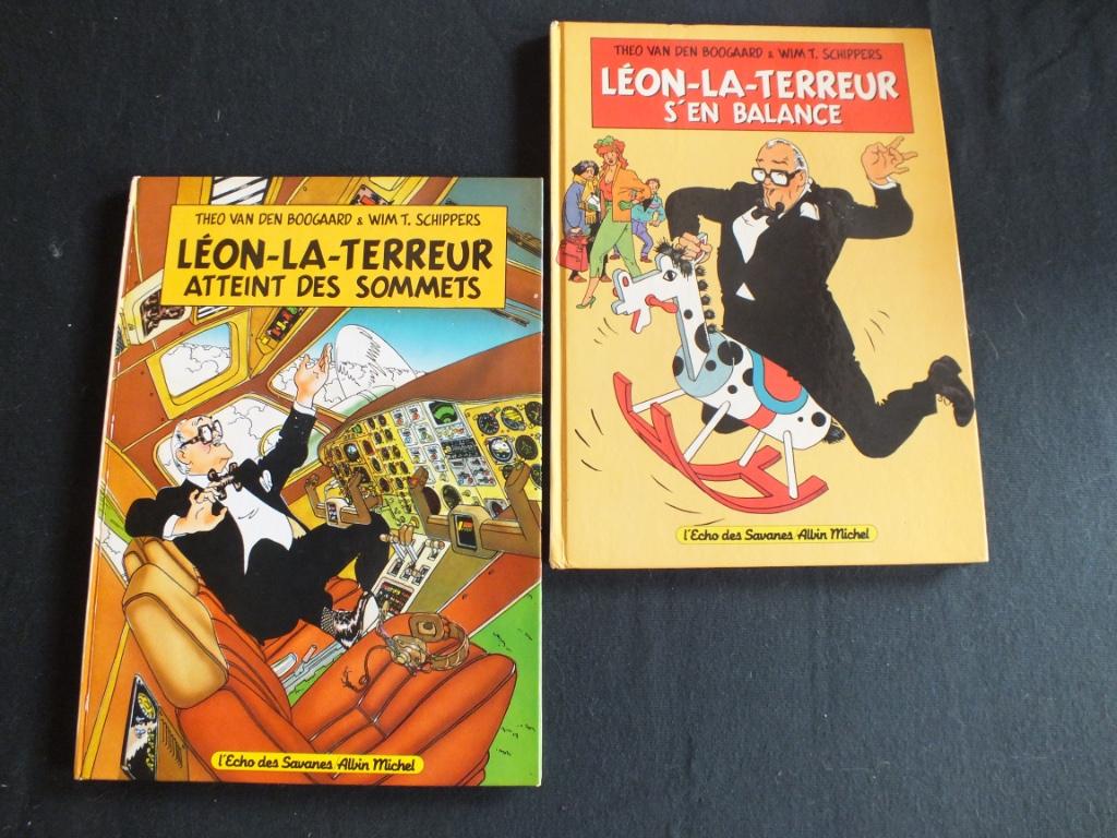 LEON-THE-TERROR (2 ALBUMS E.O). ED.ALBIN MICHEL, Boeken, Stripverhalen, Zo goed als nieuw, Meerdere stripboeken, Ophalen of Verzenden