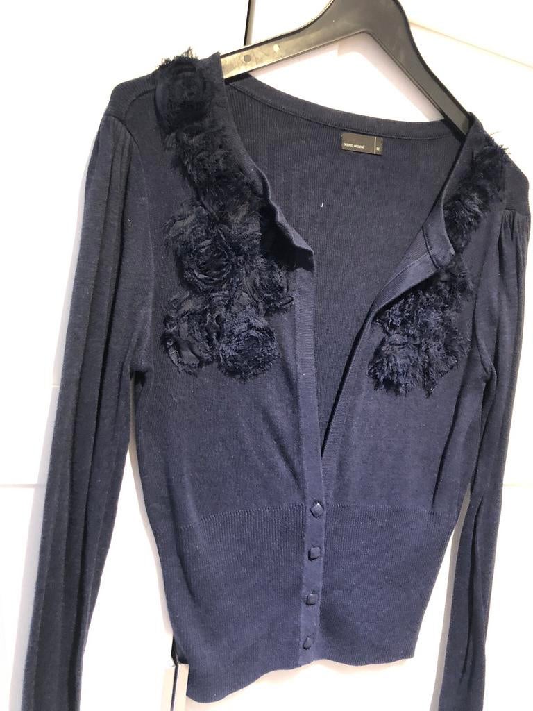 Vero moda blauwe vest met leuke details maat medium, Maat 38/40 (M), Vero moda, Blauw, Ophalen of Verzenden