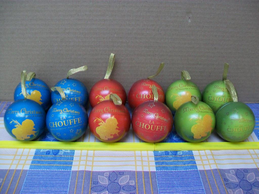 La Chouffe Kerstbal Kerstballen Kabouter Bier Bière Noël, Enlèvement ou Envoi, Utilisé, Autres types, Autres marques