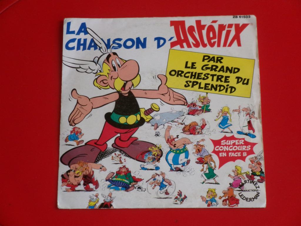 DISQUE / VINYL 45 TOURS : * LA CHANSON D'ASTERIX *, Enlèvement, Utilisé, 6 à 9 ans