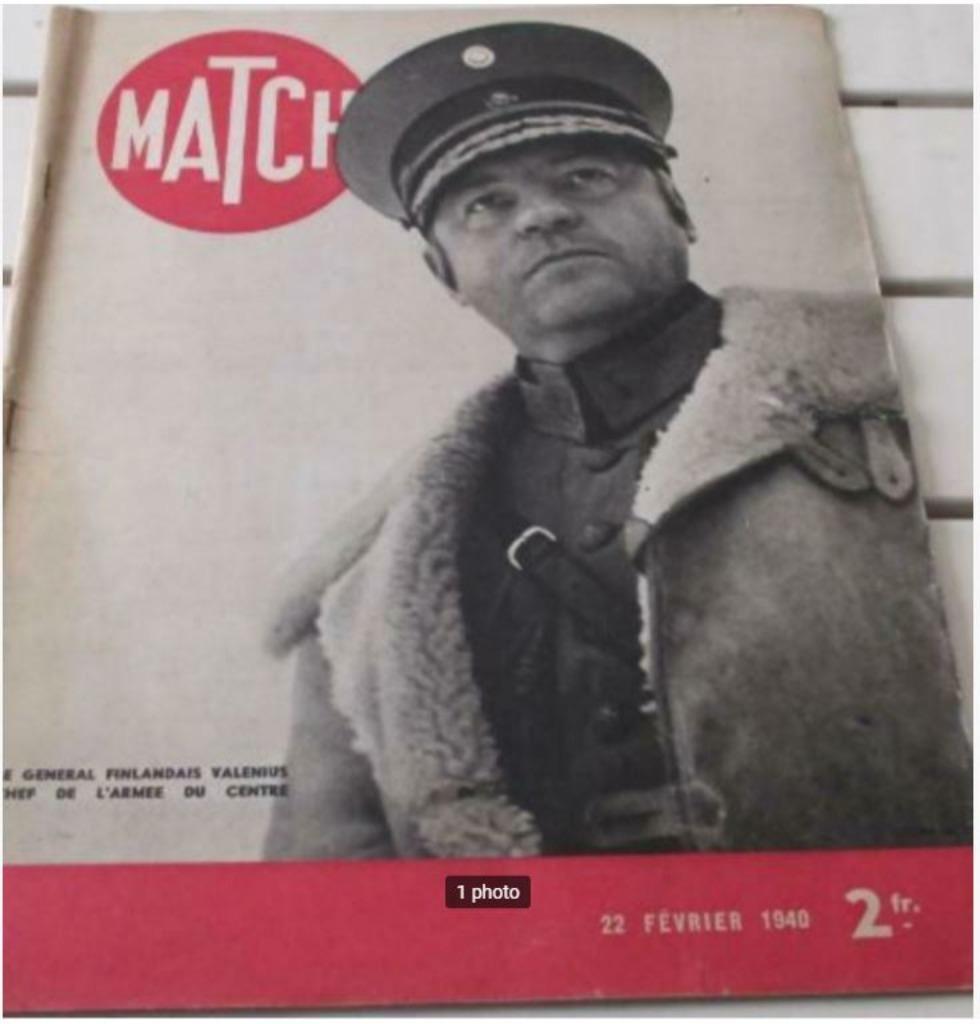 Match (ancêtre de Paris-Match)  du 22 février 1940. Complet., Collections, Enlèvement ou Envoi, 1920 à 1940, Journal ou Magazine