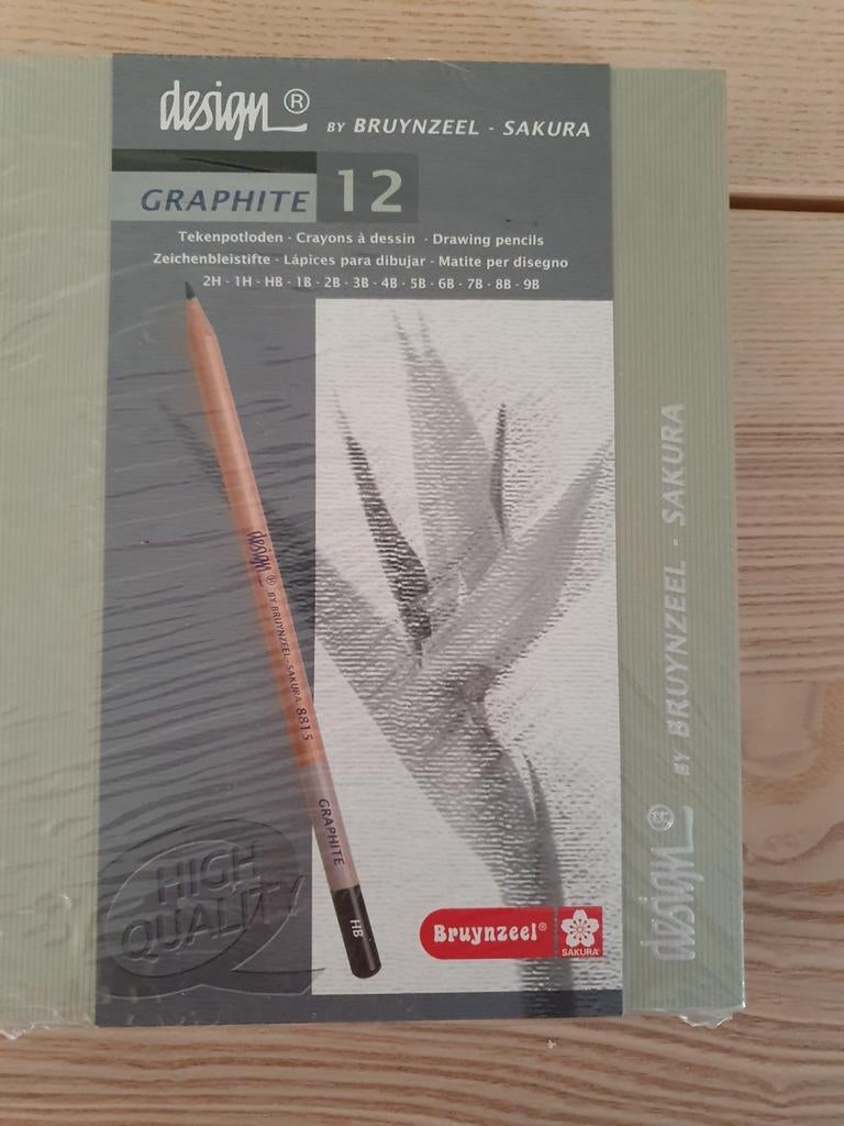 12 graphite tekenpotloden Bruynzeel + 2 blokken tekenpapier, Enlèvement ou Envoi, Comme neuf