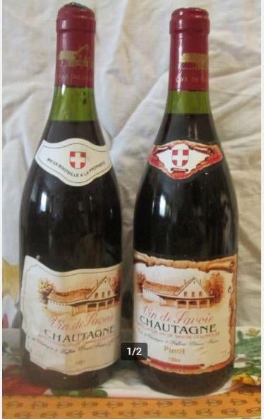 2x Vin de Savoie - Chautagne - Pinot - 1994, Enlèvement ou Envoi, Pleine, Comme neuf, Vin rouge