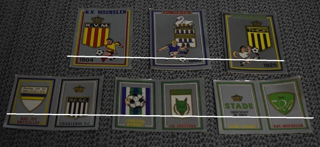 Panini / Football 82 / Lot 6 Emblemen, Verzamelen, Verzenden, Gebruikt, Poster, Plaatje of Sticker