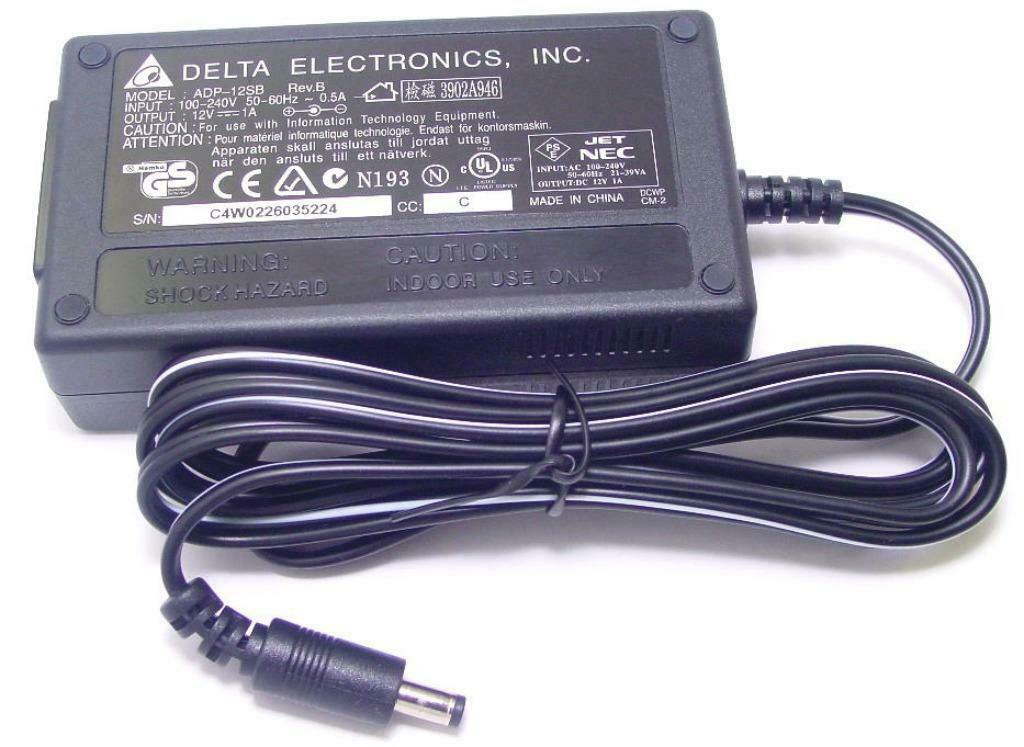 delta 12v adapter adp 12sb power adapter, Computers en Software, Ophalen of Verzenden, Nieuw