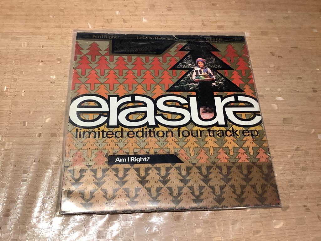 Maxi 45 tours vinyles erasure, Enlèvement, Utilisé, 12 pouces