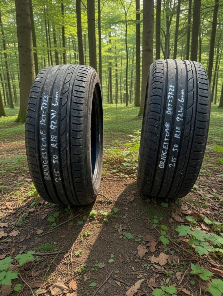 215/50 R18 92W – BRIDGESTONE – OCCASIE Stukprijs: €70  6 mm, Ophalen, Gebruikt, BMW