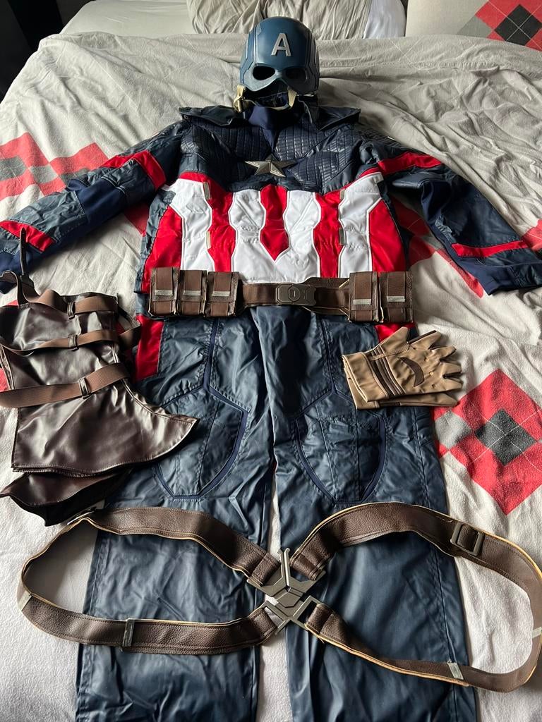 Costume et casque de cosplay de luxe Captain America, Enlèvement, Neuf
