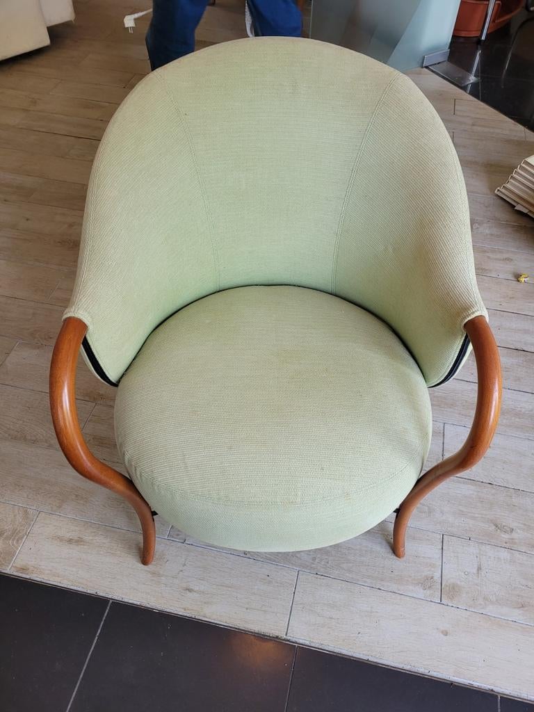 Fauteuil Cinna mintkleur, Huis en Inrichting, Fauteuils, Ophalen, Zo goed als nieuw