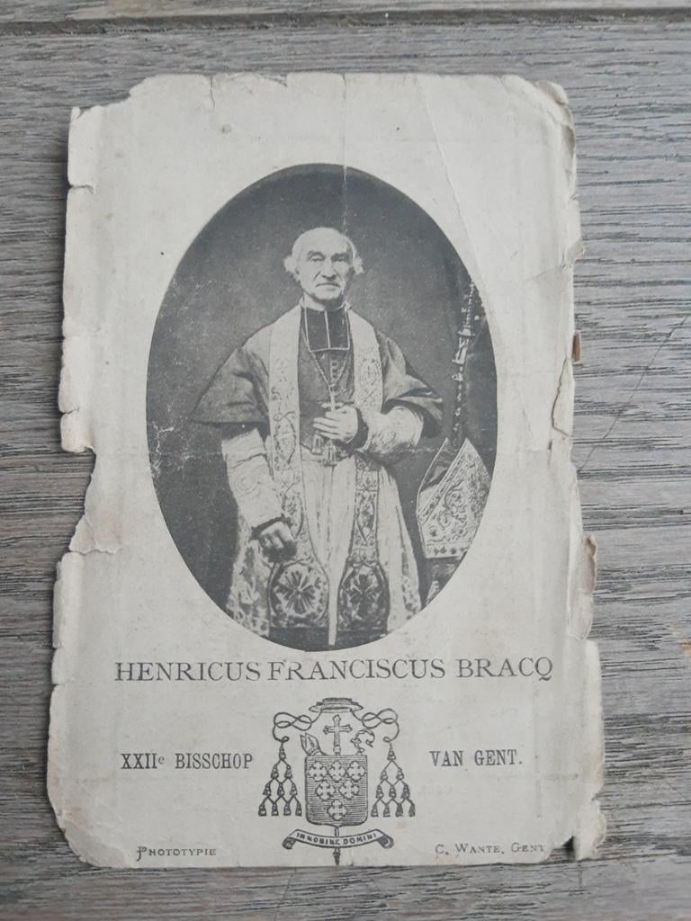 Très ancienne carte de prière, XXII évêque de Gand, 1804 - 1, Enlèvement ou Envoi