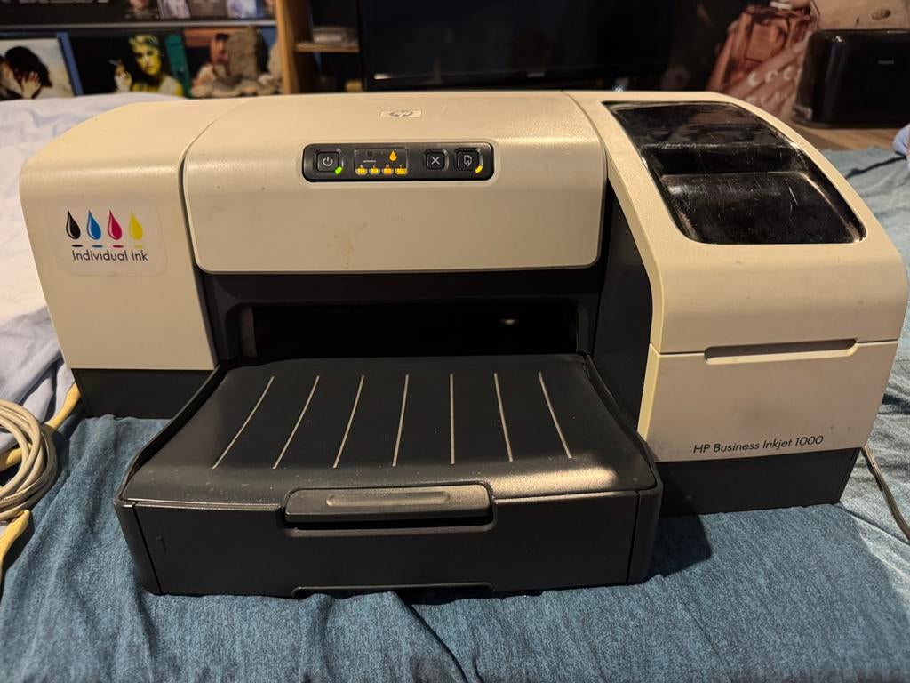 Imprimante HP Business Inkjet 1000 2005 avec cartouches, Impression noir et blanc, Imprimante, Enlèvement, Utilisé