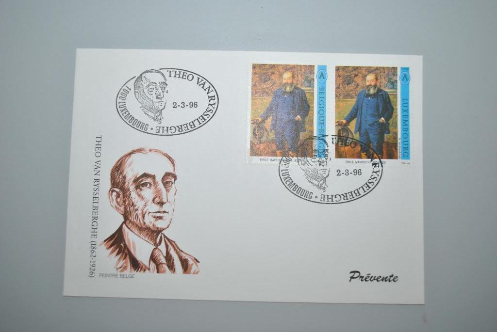 Luxembourg/Belgique 1996 Carte/Enveloppe souvenir Van Ryssel, Envoi, Affranchi, Oblitéré, Europe