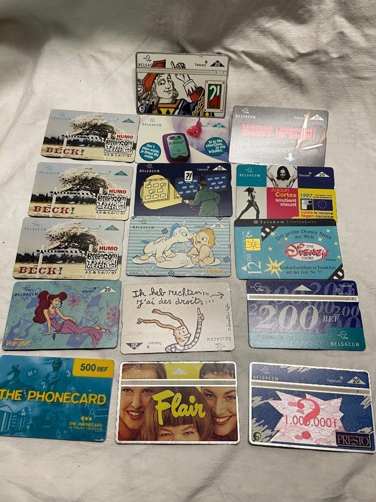 Cartes téléphoniques - 16 pièces, Enlèvement ou Envoi