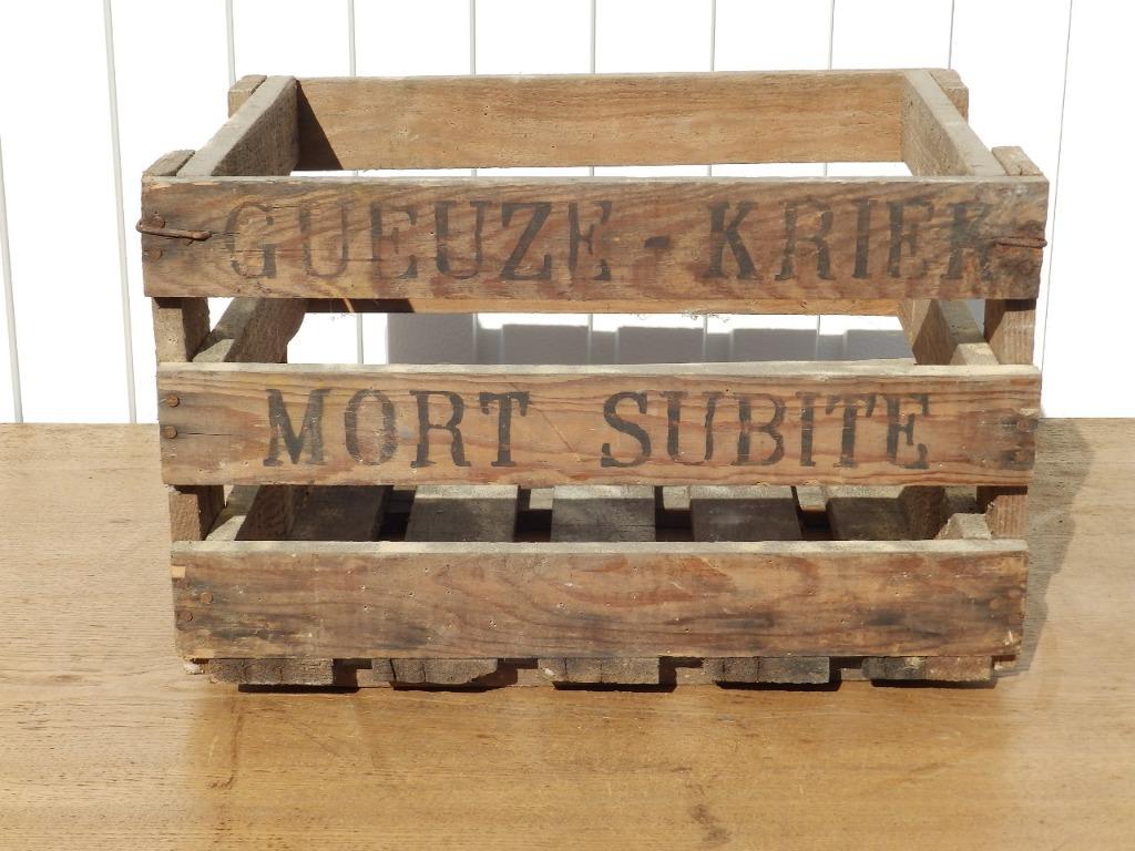 Ancien Casier de bière Mort Subite Kriek, Enlèvement, Utilisé, Autres types, Autres marques