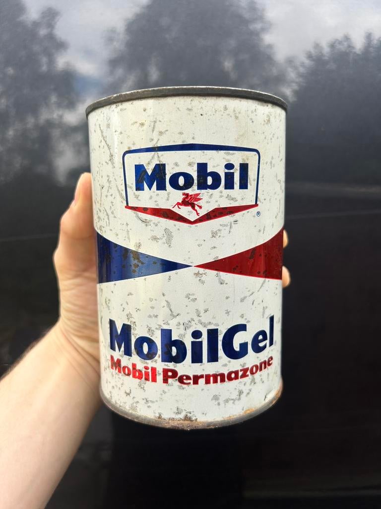 Bidon d’huile olie blik olieblik antigel mobil mobiloil oil, Verzamelen, Ophalen of Verzenden