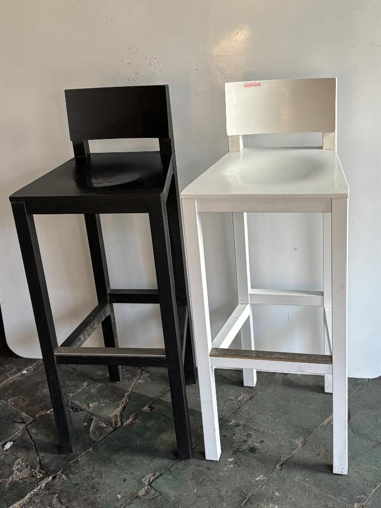 Barstoelen Moooi Wit en zwart, Ophalen, Gebruikt, Hout