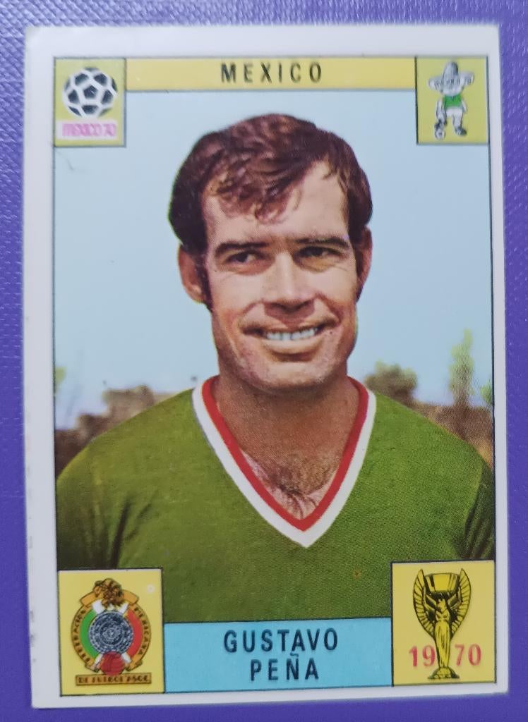 Panini KAART prent anno 1970 voetbal WK Mexico 70  PENA, Hobby en Vrije tijd, Stickers en Plaatjes, Verzenden